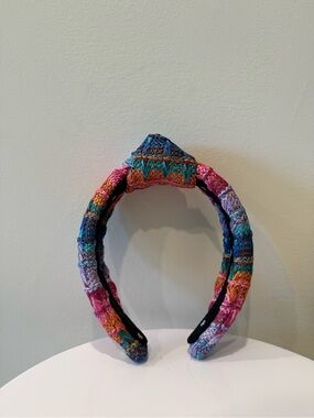 Colorful Crochet Padded Headband - Multicolor